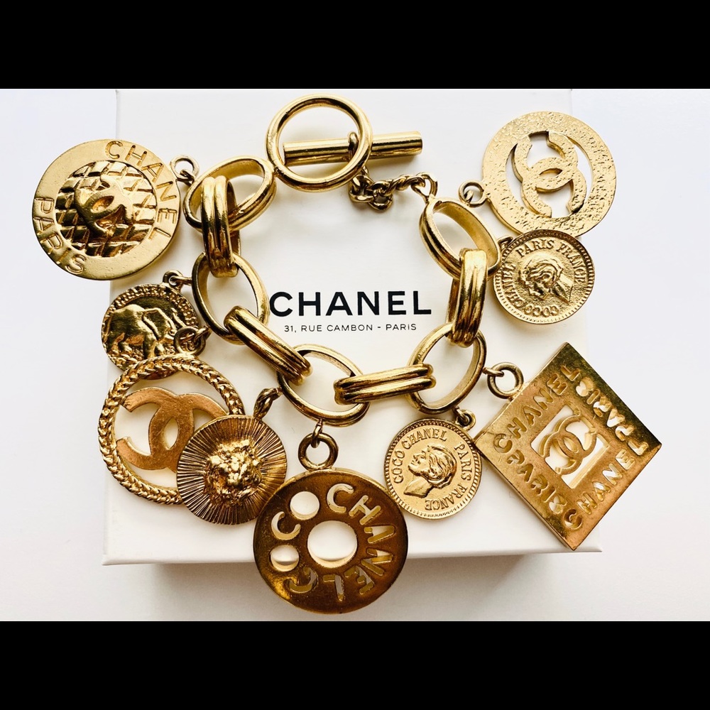 SOLD Beautiful Vintage Chanel charm bracelet.